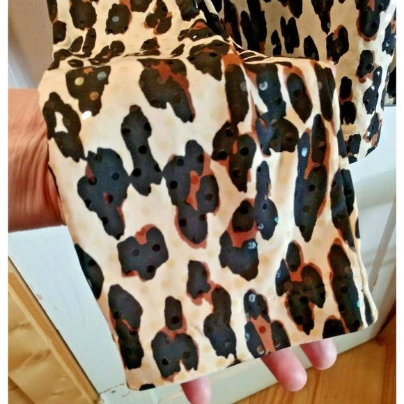 Lisa International Leopard Animal Print Full Zip Jacket Shirt Long Sleeve XLP - Picture 5 of 12
